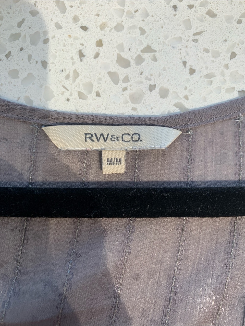 RW&CO Gray Sheer Striped Racerback Tank - Picture 5 of 8